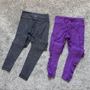Lululemon 2 pairs of leggings size 2